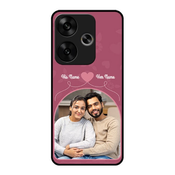 Poco F6 5G Custom Glass Phone CaseLove Floral Design