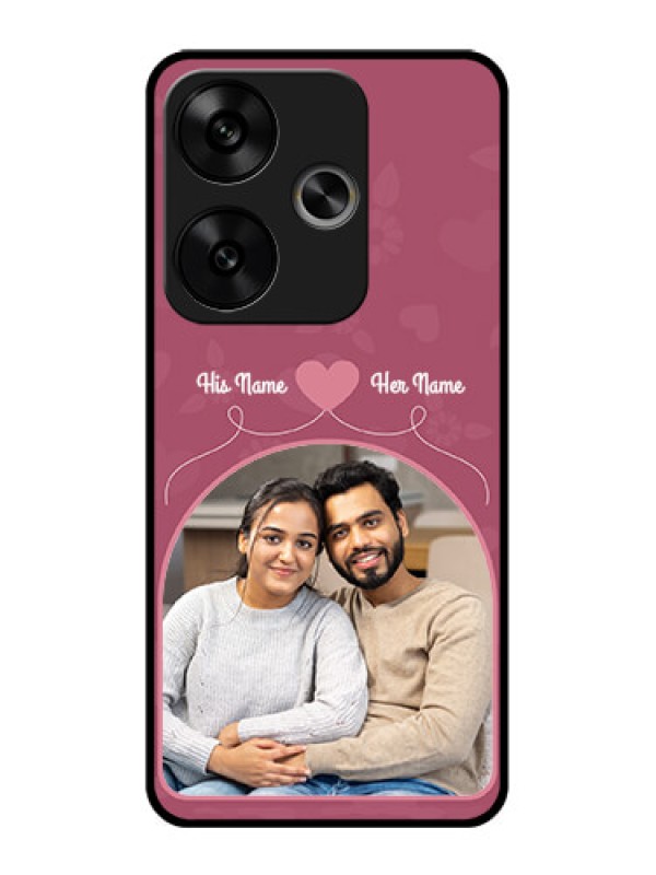 Custom Poco F6 5G Custom Glass Phone CaseLove Floral Design