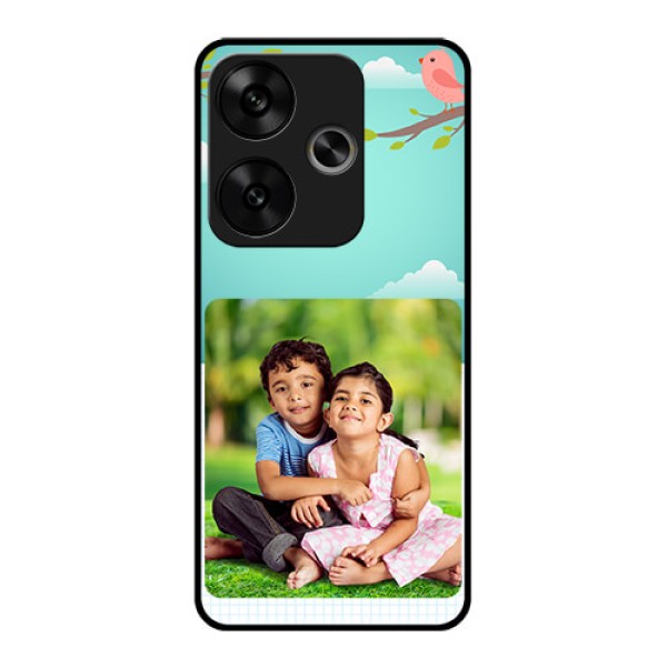 Poco F6 5G Custom Glass Phone CaseDoodle Love Design