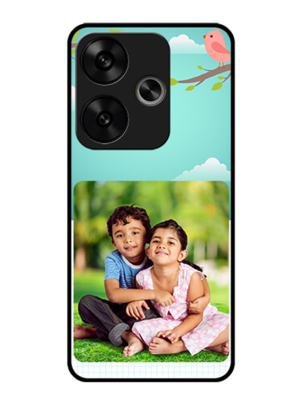 Custom Poco F6 5G Custom Glass Phone CaseDoodle Love Design