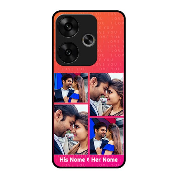 Poco F6 5G Custom Glass Phone CaseI Love You Pink Design