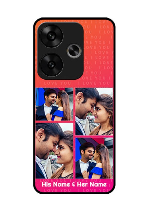 Poco F6 5G Custom Glass Phone CaseI Love You Pink Design