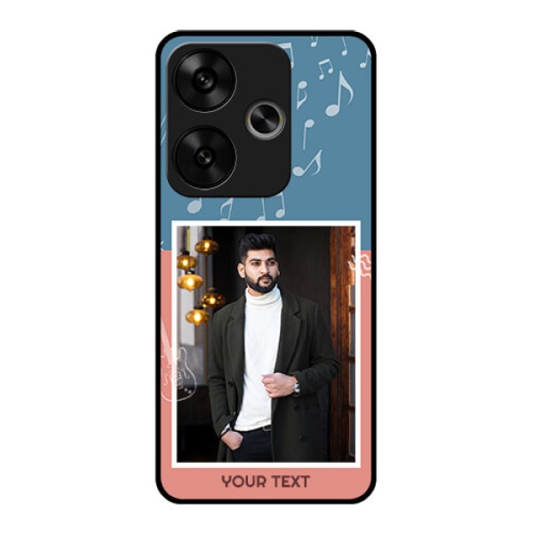 Poco F6 5G Custom Glass Phone CaseWith Color Musical Note Design Poco F6 5G Custom Glass Phone CaseWith Color Musical Note Design