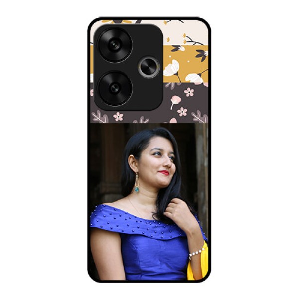 Poco F6 5G Custom Glass Phone CaseStylish Floral Design