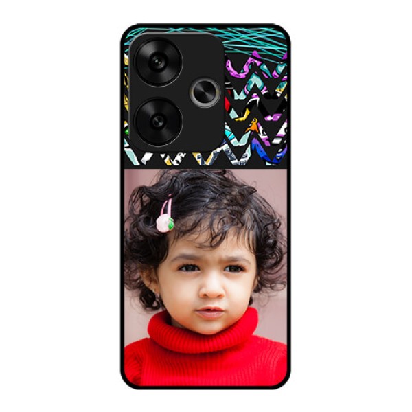 Poco F6 5G Custom Glass Phone CaseNeon Abstract Design