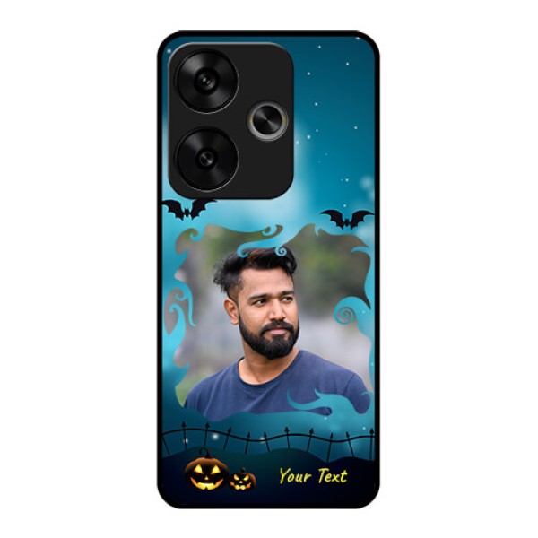Poco F6 5G Custom Glass Phone CaseHalloween Frame Design