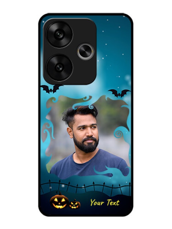 Custom Poco F6 5G Custom Glass Phone CaseHalloween Frame Design