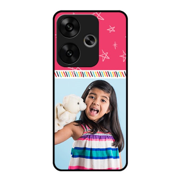 Poco F6 5G Custom Glass Phone CaseLine Art Design
