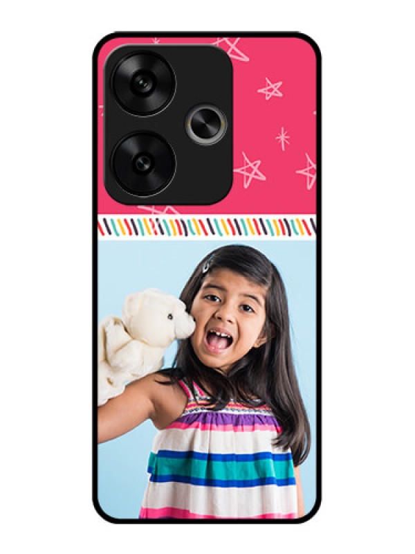 Custom Poco F6 5G Custom Glass Phone CaseLine Art Design