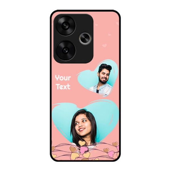 Poco F6 5G Custom Glass Phone CaseLove Doodle Design