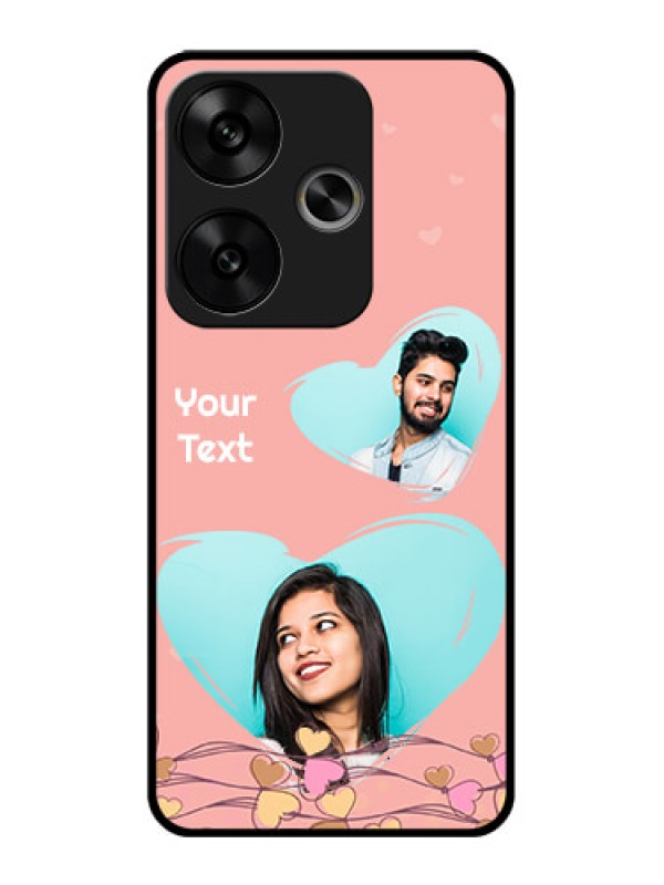 Custom Poco F6 5G Custom Glass Phone CaseLove Doodle Design