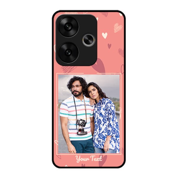 Poco F6 5G Custom Glass Phone CaseLove Doodle Art Design