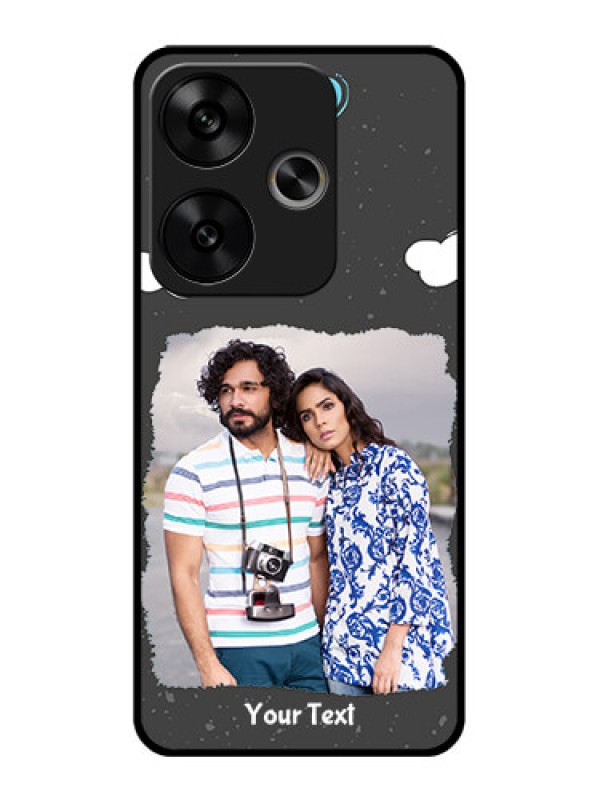 Custom Poco F6 5G Custom Glass Phone CaseSplashes With Love Doodles Design