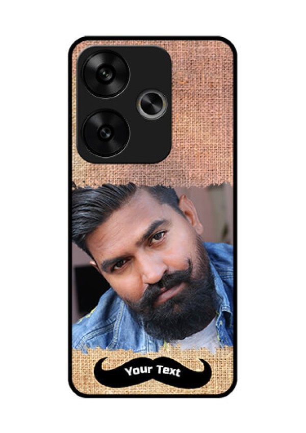 Poco F6 5G Custom Glass Phone CaseWith Texture Design