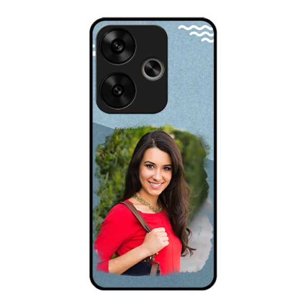 Poco F6 5G Custom Glass Phone CaseGrunge Line Art Design