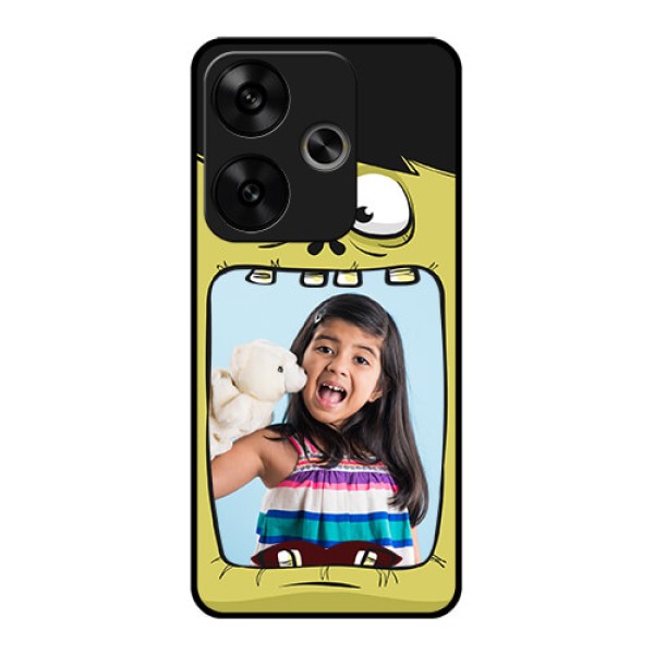 Poco F6 5G Custom Glass Phone CaseCartoon Monster Back Case Design Poco F6 5G Custom Glass Phone CaseCartoon Monster Back Case Design
