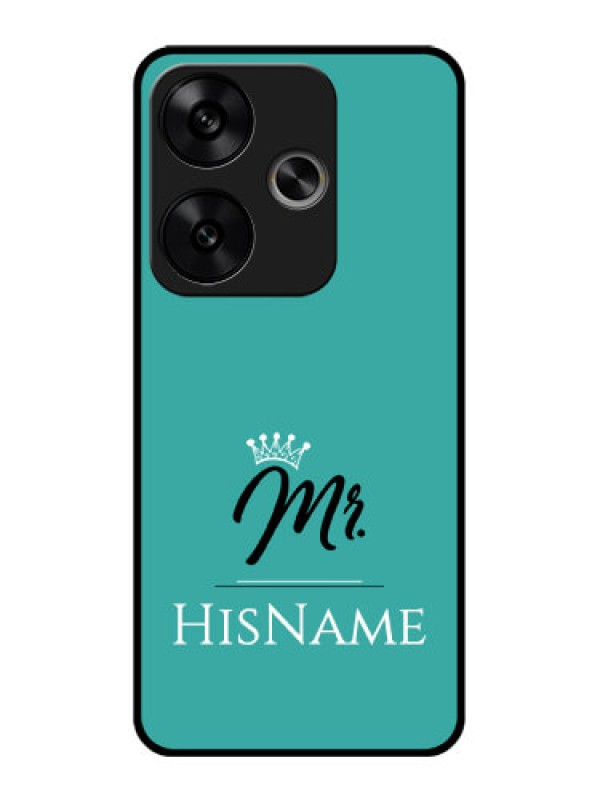 Custom Poco F6 5G Custom Glass Phone CaseMr With Name Design