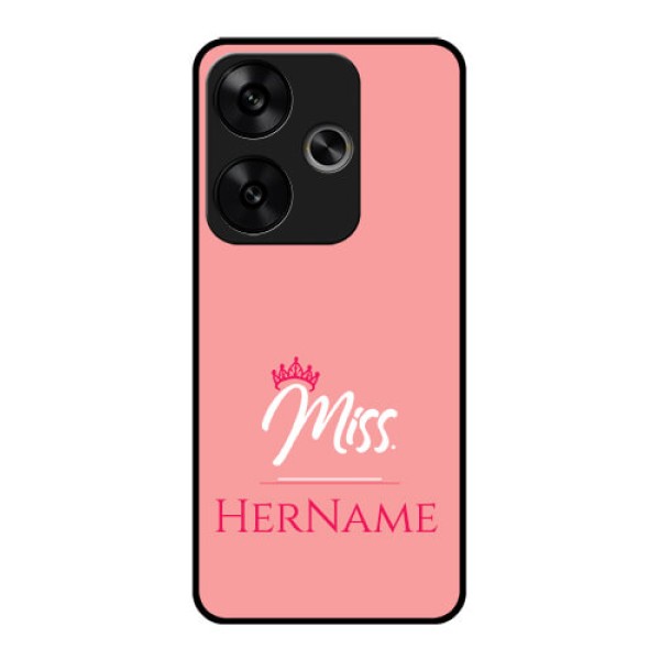 Poco F6 5G Custom Glass Phone CaseMrs With Name Design