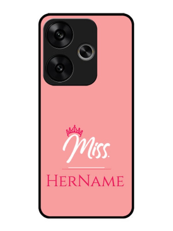 Custom Poco F6 5G Custom Glass Phone CaseMrs With Name Design