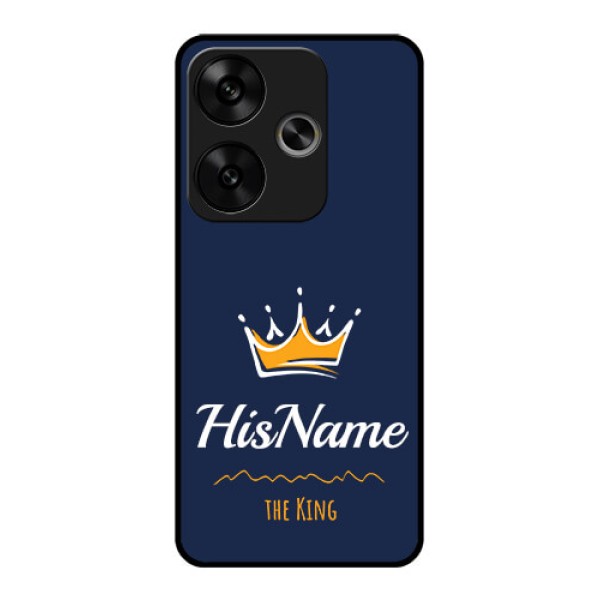Poco F6 5G Custom Glass Phone CaseKing With Name Design
