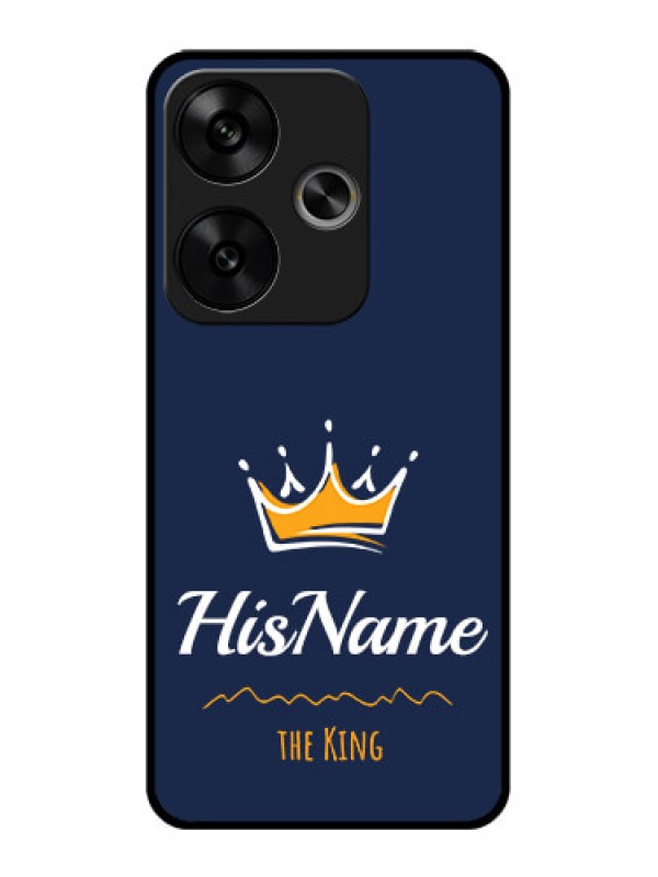 Custom Poco F6 5G Custom Glass Phone CaseKing With Name Design