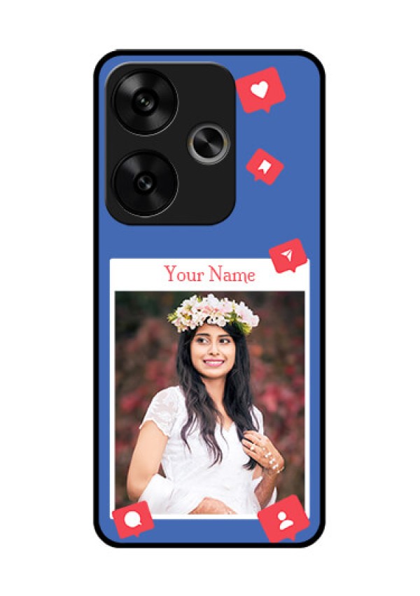 Poco F6 5G Custom Glass Phone CaseLike Share And Comment Design