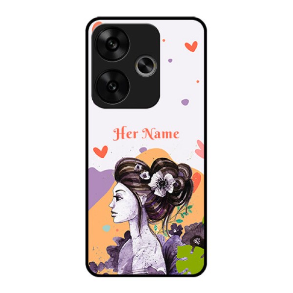 Poco F6 5G Custom Glass Phone CaseWoman And Nature Design