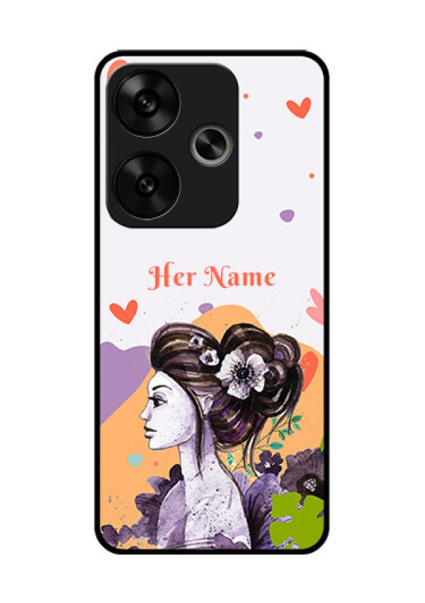 Poco F6 5G Custom Glass Phone CaseWoman And Nature Design