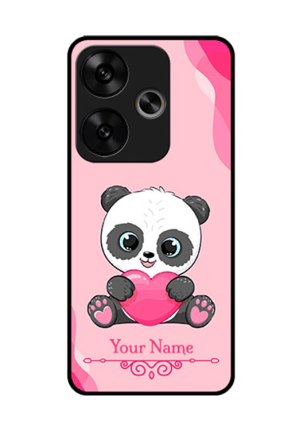 Poco F6 5G Custom Glass Phone CaseCute Panda Design