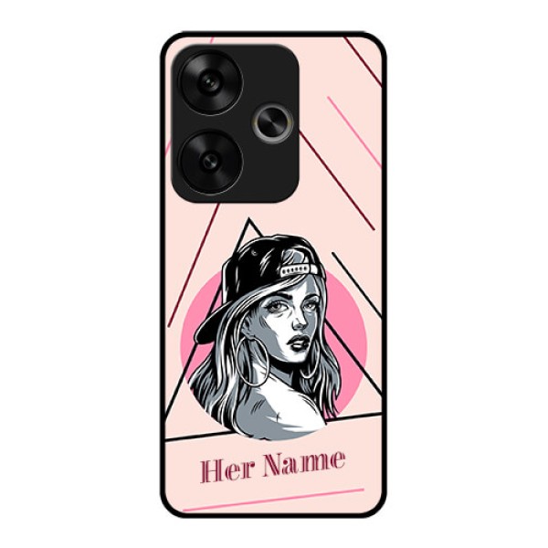 Poco F6 5G Custom Glass Phone CaseRockstar Girl Design