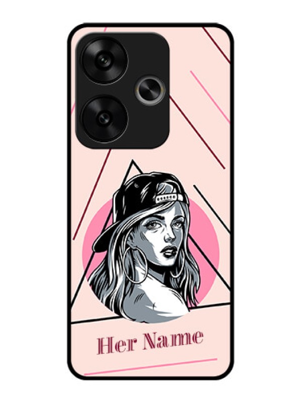 Custom Poco F6 5G Custom Glass Phone CaseRockstar Girl Design