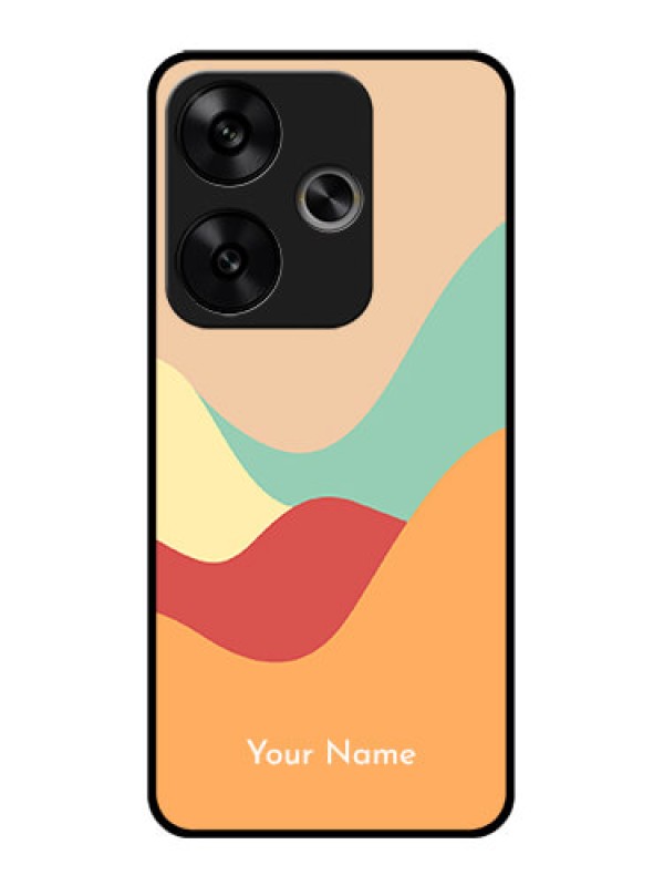 Custom Poco F6 5G Custom Glass Phone CaseOcean Waves Multi - Colour Design