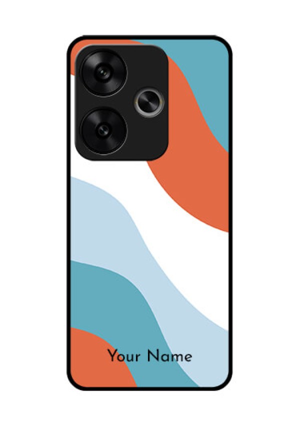 Poco F6 5G Custom Glass Phone CaseColoured Waves Design