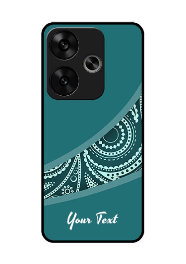 Poco F6 5G Custom Glass Phone CaseSemi Visible Floral Design