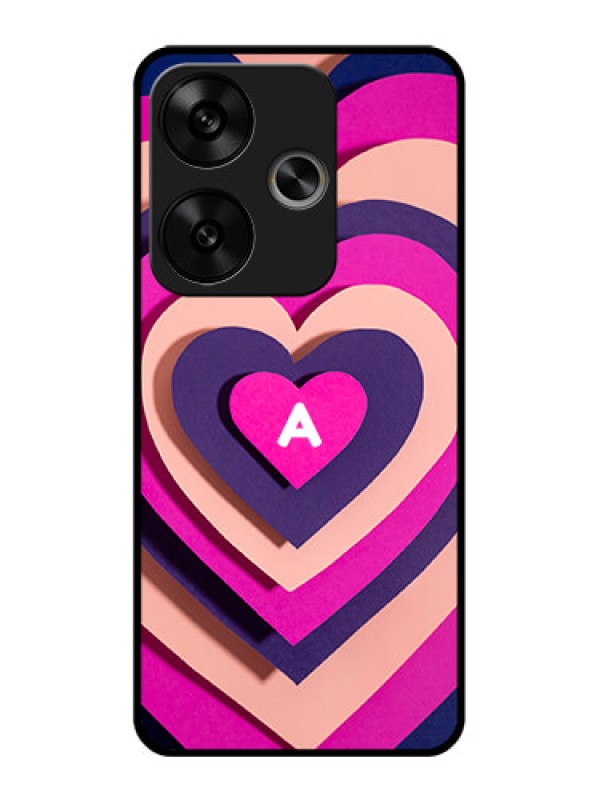 Custom Poco F6 5G Custom Glass Phone CaseCute Heart Pattern Design
