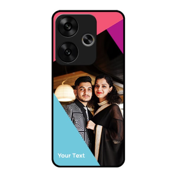 Poco F6 5G Custom Glass Phone CaseStacked Triple Colour Design Poco F6 5G Custom Glass Phone CaseStacked Triple Colour Design