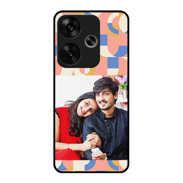 Poco F6 5G Custom Glass Phone CaseSemi - Circle Maze Pattern Design Poco F6 5G Custom Glass Phone CaseSemi - Circle Maze Pattern Design