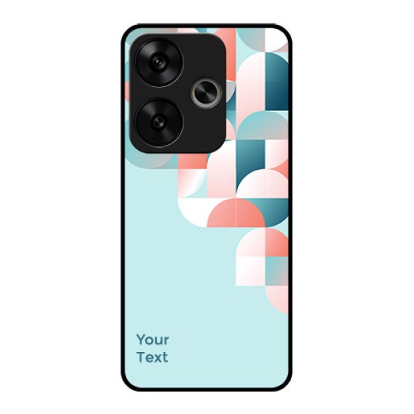 Poco F6 5G Custom Glass Phone CaseStylish Semi - Circle Pattern Design