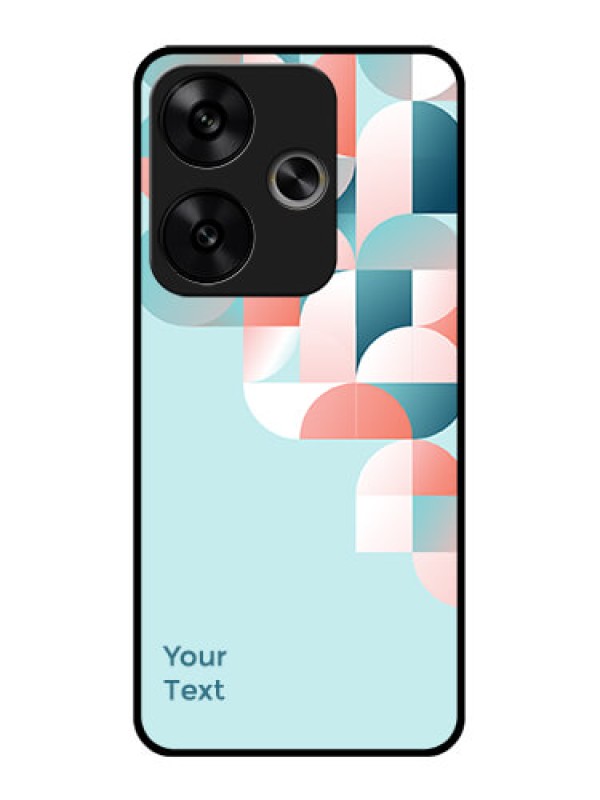 Custom Poco F6 5G Custom Glass Phone CaseStylish Semi - Circle Pattern Design