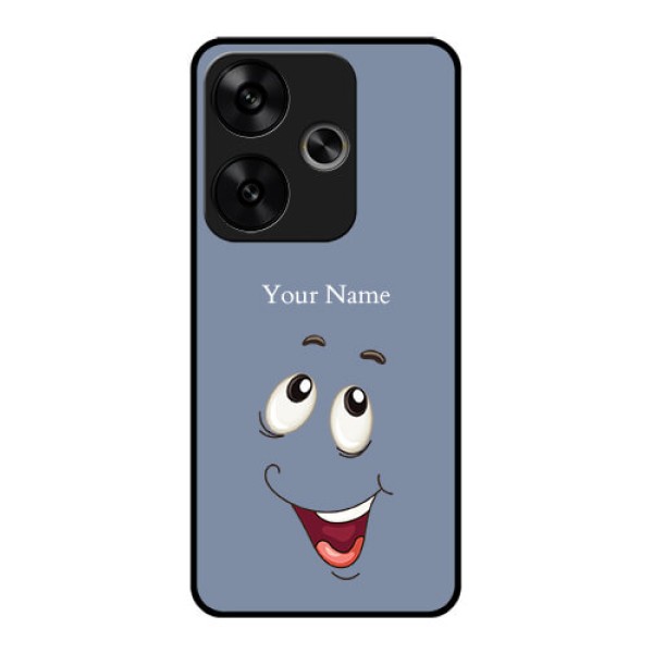 Poco F6 5G Custom Glass Phone CaseLaughing Cartoon Face Design
