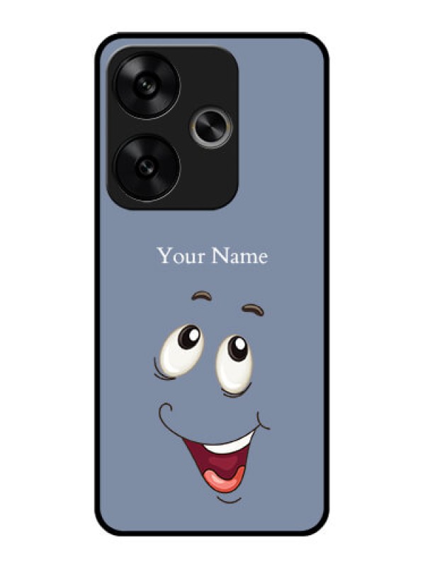 Custom Poco F6 5G Custom Glass Phone CaseLaughing Cartoon Face Design