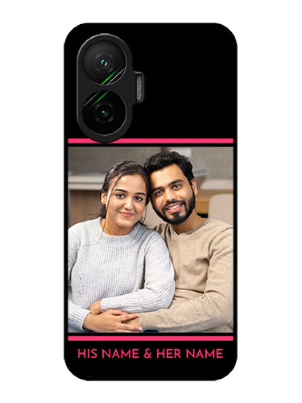 Custom Poco F7 5G Custom Glass Phone Case - With Add Text Design