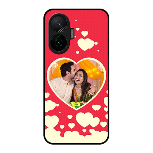 Poco F7 5G Custom Glass Phone Case - Love Symbols Phone Cover Design