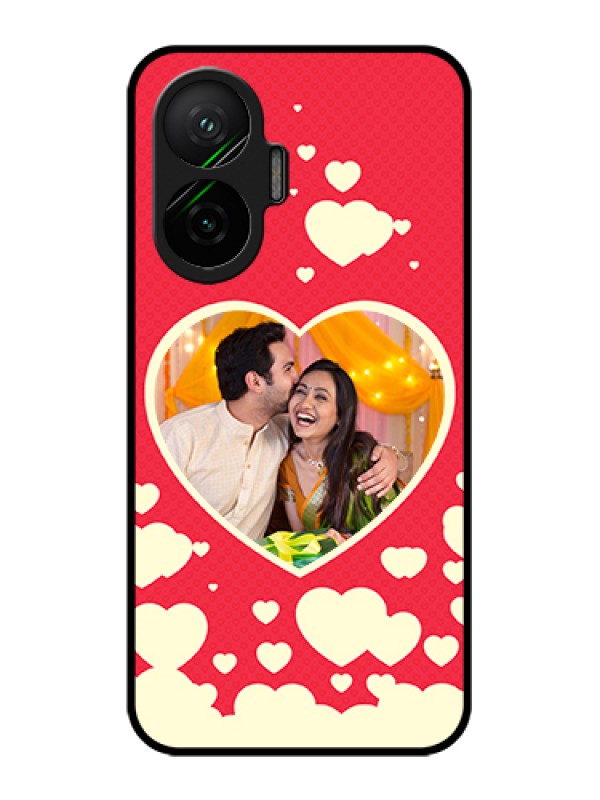 Custom Poco F7 5G Custom Glass Phone Case - Love Symbols Phone Cover Design