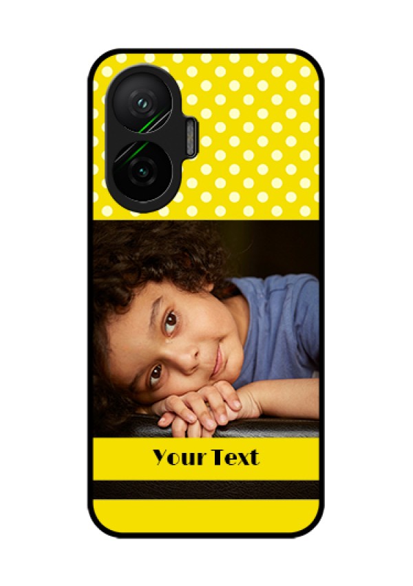 Poco F7 5G Custom Glass Phone Case - Bright Yellow Case Design