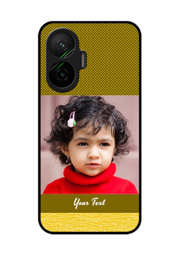 Poco F7 5G Custom Glass Phone Case - Simple Green Color Design