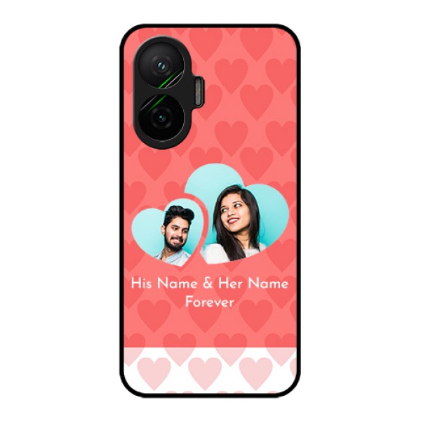 Poco F7 5G Custom Glass Phone Case - Couple Pic Upload Design