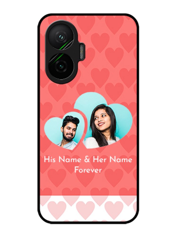 Custom Poco F7 5G Custom Glass Phone Case - Couple Pic Upload Design