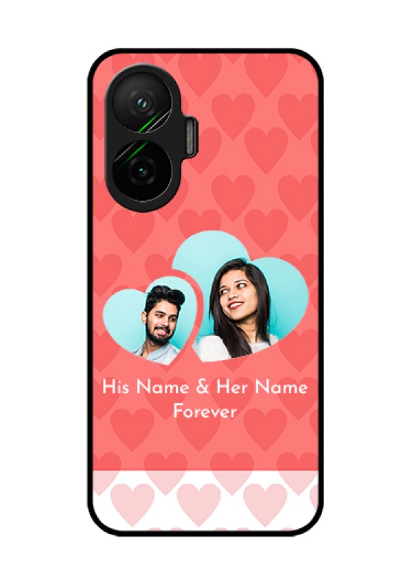 Poco F7 5G Custom Glass Phone Case - Couple Pic Upload Design