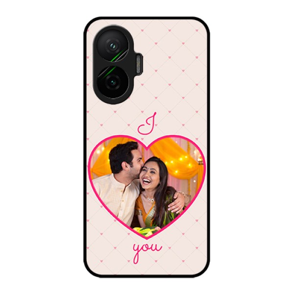 Poco F7 5G Custom Glass Phone Case - Heart Shape Design